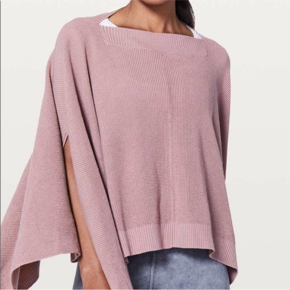 lululemon Ballet Pink Mauve Poncho Sweater